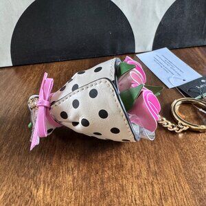 Kate Spade Flora 3D Flower Bouquet Bag Charm KK974 NWT $98 MSRP Keychain